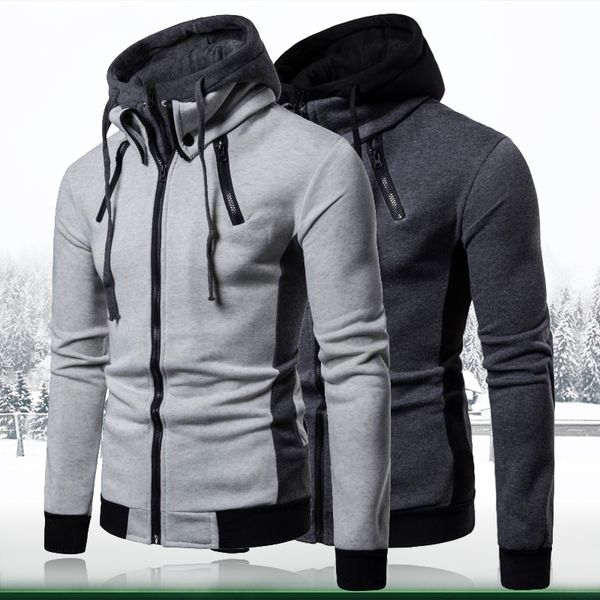 new men's hoodie casual solid long sleeve mens turtleneck hoodies slim zipper hooded cardigan sweatshirt male hoody sweat 201113, Black
new men's hoodie casual solid long sleeve mens turtleneck hoodies slim zipper hooded cardigan sweatshirt male hoody sweat 201113, Black