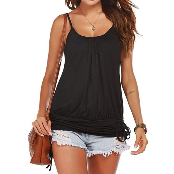 women's tanks & camis summer casual solid o-neck tank sleeveless spaghetti strap vest female loose shirt fold camiseta mujer #tg1, White
women's tanks & camis summer casual solid o-neck tank sleeveless spaghetti strap vest female loose shirt fold camiseta mujer #tg1, White