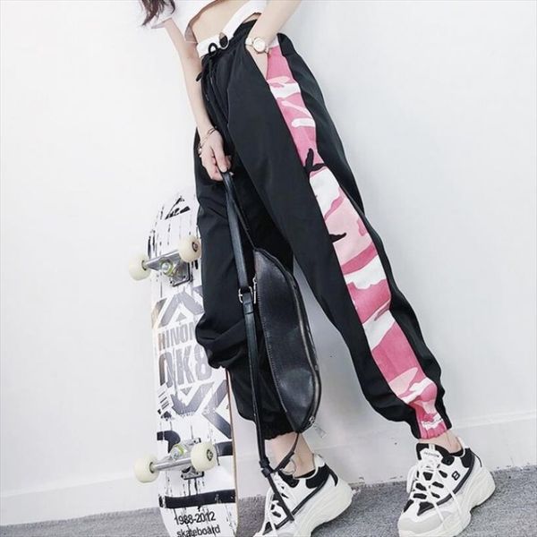 trousers harem high waist patchwork womens pant camouflage cargo joggers mujer casual streetwear girls hip hop dance, Black;white
trousers harem high waist patchwork womens pant camouflage cargo joggers mujer casual streetwear girls hip hop dance, Black;white