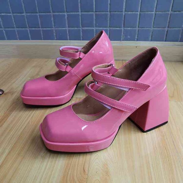 real lady patent leather ladies dress shoes 8.5cm chinky high heel platform sandals square toes marry jane one-line buckle wedding, Black
real lady patent leather ladies dress shoes 8.5cm chinky high heel platform sandals square toes marry jane one-line buckle wedding, Black