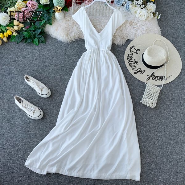 2021 summer beach long fashion women slim v-neck white es ladies backless party long robe vestidos mujer t934, Black;gray
2021 summer beach long fashion women slim v-neck white es ladies backless party long robe vestidos mujer t934, Black;gray