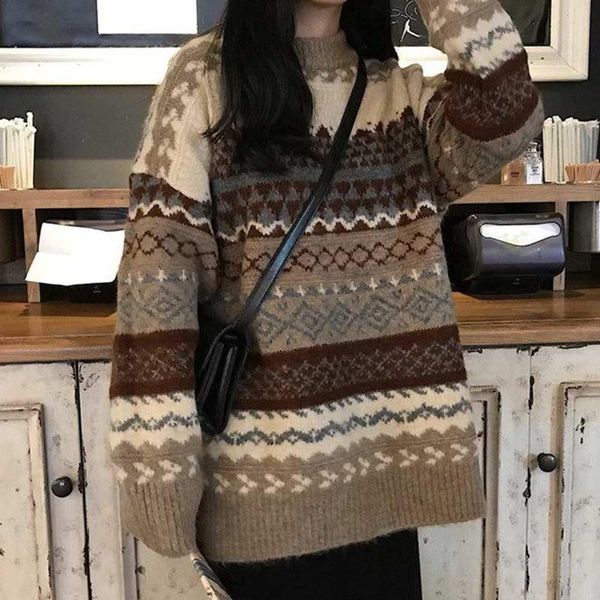 women's sweaters bohemian women pullover winter striped jumpers vintage loose knitwear casual pull femme knitted soft, White;black
women's sweaters bohemian women pullover winter striped jumpers vintage loose knitwear casual pull femme knitted soft, White;black