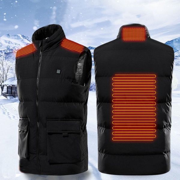 men's vests 4 places heated vest men usb jacket heating thermal clothing hunting winter fashion heat, Black;white
men's vests 4 places heated vest men usb jacket heating thermal clothing hunting winter fashion heat, Black;white