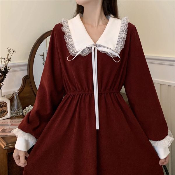sweet elegant midi dress women autumn patchwork party dress female casual lace retro korean dress womens clothing autumn 2020, White;black
sweet elegant midi dress women autumn patchwork party dress female casual lace retro korean dress womens clothing autumn 2020, White;black