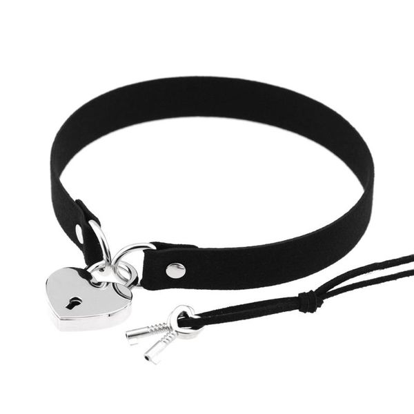 love lock heart choker collar women/girls pu leather necklace neck goth jewelry grunge cosplay couple gift halloween accessories, Golden;silver
love lock heart choker collar women/girls pu leather necklace neck goth jewelry grunge cosplay couple gift halloween accessories, Golden;silver