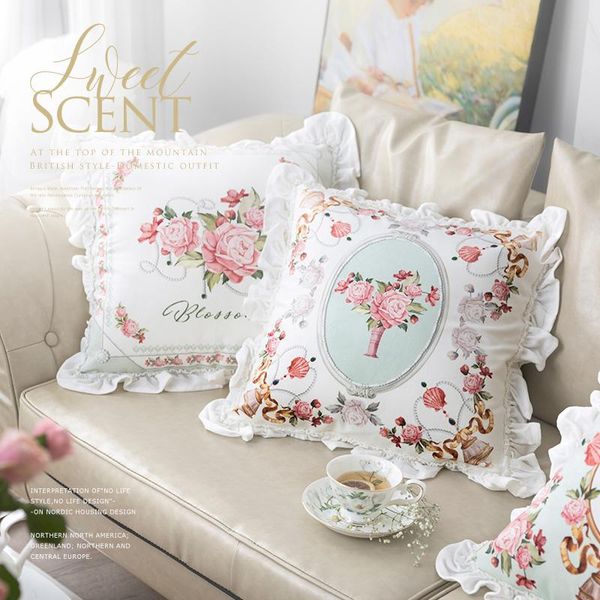 cushion/decorative pillow french style light luxury pillowcase with flounce edge floral printed customized inner living room dec
cushion/decorative pillow french style light luxury pillowcase with flounce edge floral printed customized inner living room dec