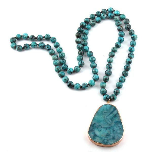 pendant necklaces fashion bohemian jewelry natural stone blue dot knotted big heart women necklace, Silver
pendant necklaces fashion bohemian jewelry natural stone blue dot knotted big heart women necklace, Silver