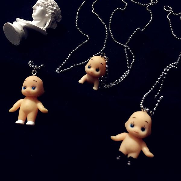pendant necklaces silicone cupid baby necklace silica gel doll charm nekclace head removable girl bar party funny creative, Silver
pendant necklaces silicone cupid baby necklace silica gel doll charm nekclace head removable girl bar party funny creative, Silver