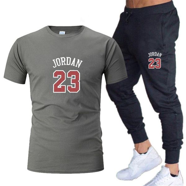 men's tracksuits brand cotton sets short sleeve t shirts + jogging trousers 2pcs fitness running suits gym sportswer male, Gray
men's tracksuits brand cotton sets short sleeve t shirts + jogging trousers 2pcs fitness running suits gym sportswer male, Gray