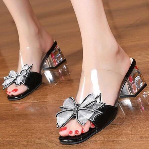 fashion bow slipper women summer sandals transparent crystal high heels ladies slippers zapatos de mujer qq97 210625, Black
fashion bow slipper women summer sandals transparent crystal high heels ladies slippers zapatos de mujer qq97 210625, Black