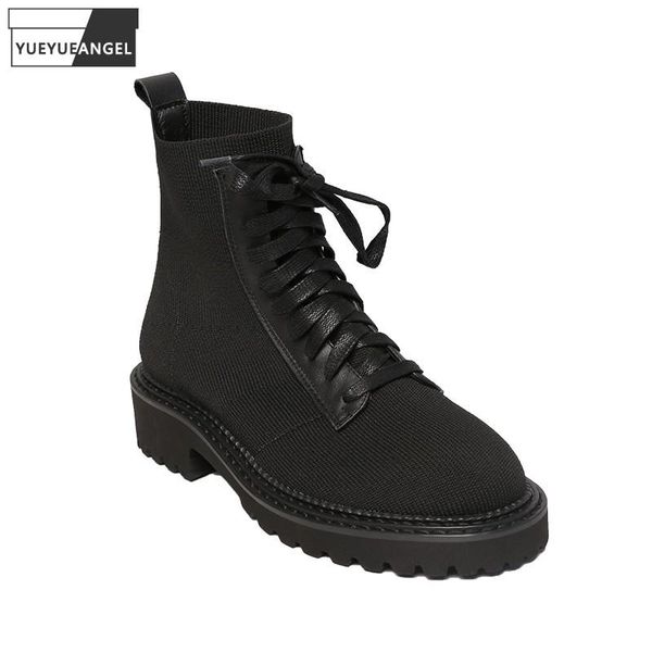 boots vintage winter women luxury lace up stretch motorcycle ankle shoes female designer gothic hip hop flat riding, Black
boots vintage winter women luxury lace up stretch motorcycle ankle shoes female designer gothic hip hop flat riding, Black