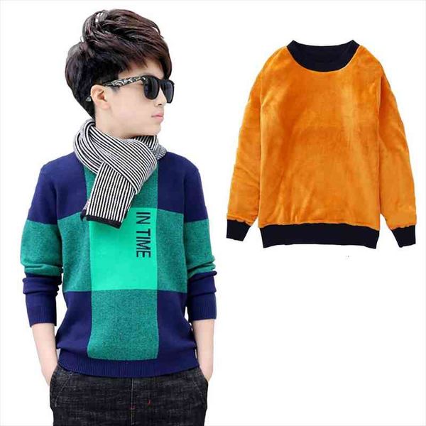 boys winter velvet sweater kids warm pullovers plush inside knitted sweaters loose jacket 4 13t teenage plaid o neck, Blue
boys winter velvet sweater kids warm pullovers plush inside knitted sweaters loose jacket 4 13t teenage plaid o neck, Blue