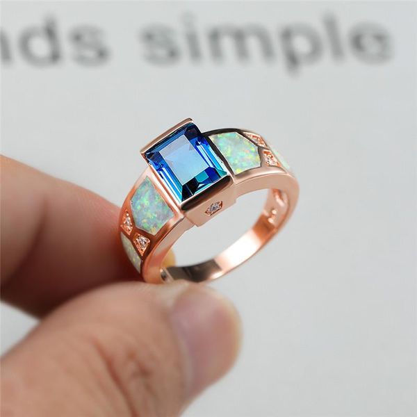 wedding rings white fire opal rose gold engagement ring blue green crystal rainbow square zircon for women vintage bride jewelry, Slivery;golden
wedding rings white fire opal rose gold engagement ring blue green crystal rainbow square zircon for women vintage bride jewelry, Slivery;golden