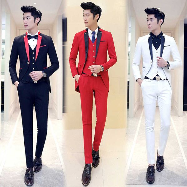 men's suits & blazers spring hit color big male suit length medium tuxedo groom three suits for the marriage of men together 6dd8, White;black
men's suits & blazers spring hit color big male suit length medium tuxedo groom three suits for the marriage of men together 6dd8, White;black