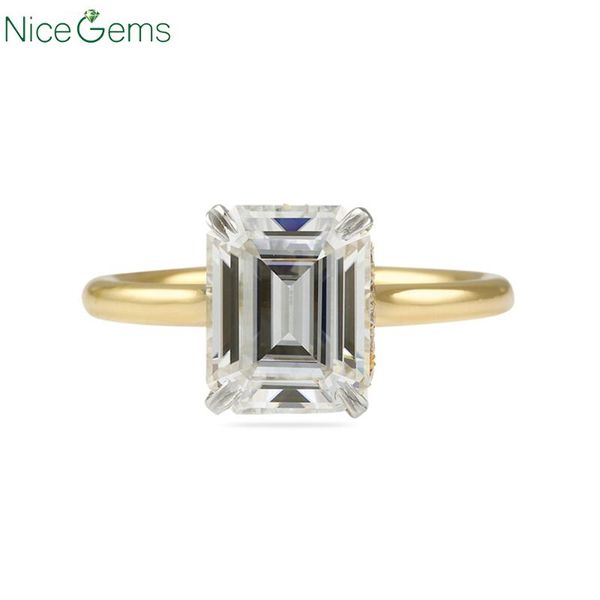 cluster rings nicegems solid 14k yellow gold center 2.5ct emerald cut moissanite engagement ring invisible halo women anniversary, Golden;silver
cluster rings nicegems solid 14k yellow gold center 2.5ct emerald cut moissanite engagement ring invisible halo women anniversary, Golden;silver