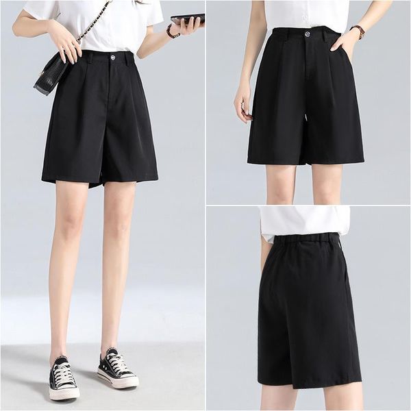 women's shorts 2021 summer design black women plain side pocket waist for, White;black
women's shorts 2021 summer design black women plain side pocket waist for, White;black