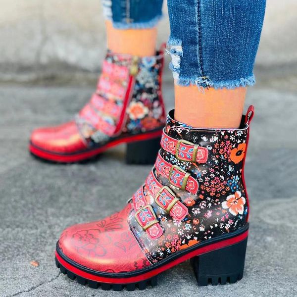 boots women ankle ladies british pu metal buckle woman female heels mixed color fashion platform botas mujer round toe, Black
boots women ankle ladies british pu metal buckle woman female heels mixed color fashion platform botas mujer round toe, Black