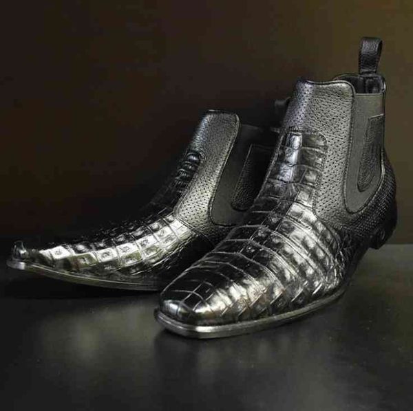 dress shoes nova chegada sapatos de vestido homem tornozelo alta couro do plutônio moda casual slizamento salto baixo botas chelsea vintage, Black
dress shoes nova chegada sapatos de vestido homem tornozelo alta couro do plutônio moda casual slizamento salto baixo botas chelsea vintage, Black