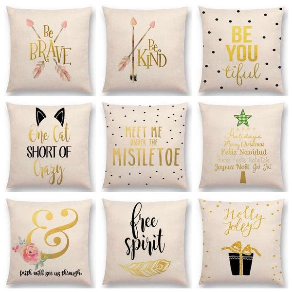 cushion/decorative pillow golden decorative letter brave confidence hope forceful warm words cushion home decor sofa throw christmas gifts
cushion/decorative pillow golden decorative letter brave confidence hope forceful warm words cushion home decor sofa throw christmas gifts