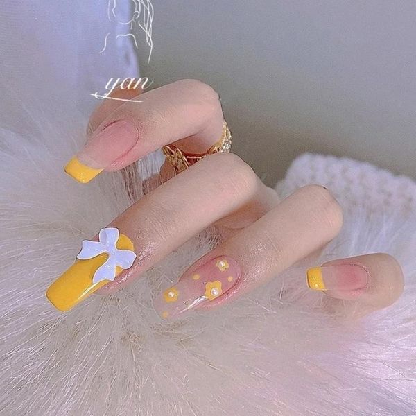 nail gel 24pcs yellow butterfly wear long paragraph fashion manicure patch false nails save time wearable, Red;pink
nail gel 24pcs yellow butterfly wear long paragraph fashion manicure patch false nails save time wearable, Red;pink