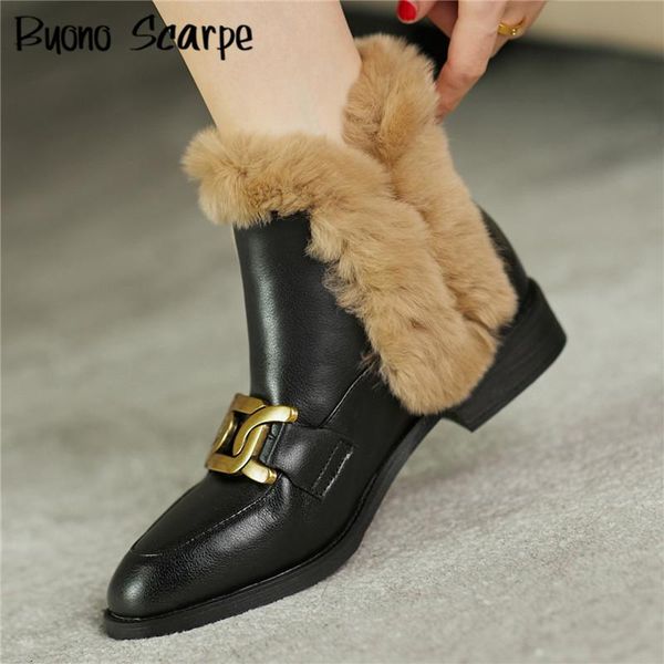 boots fashion casual fur ankle genuine leather square heel round toe short handmade metal decoration women shoes, Black
boots fashion casual fur ankle genuine leather square heel round toe short handmade metal decoration women shoes, Black
