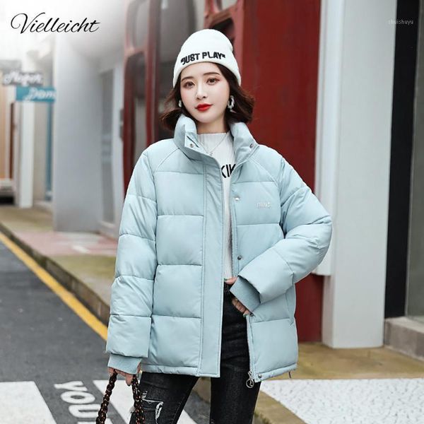 women's down & parkas vielleicht 2021 short fashion solid winter coats women elegant stand collar cotton padded jacket clothing, Black
women's down & parkas vielleicht 2021 short fashion solid winter coats women elegant stand collar cotton padded jacket clothing, Black