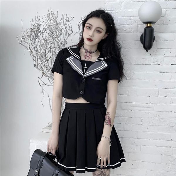 skirts vintage harajuku gothic 2021 casual women black two piece sets patchwork crop t-shirt and mini pleated cosplay style
skirts vintage harajuku gothic 2021 casual women black two piece sets patchwork crop t-shirt and mini pleated cosplay style