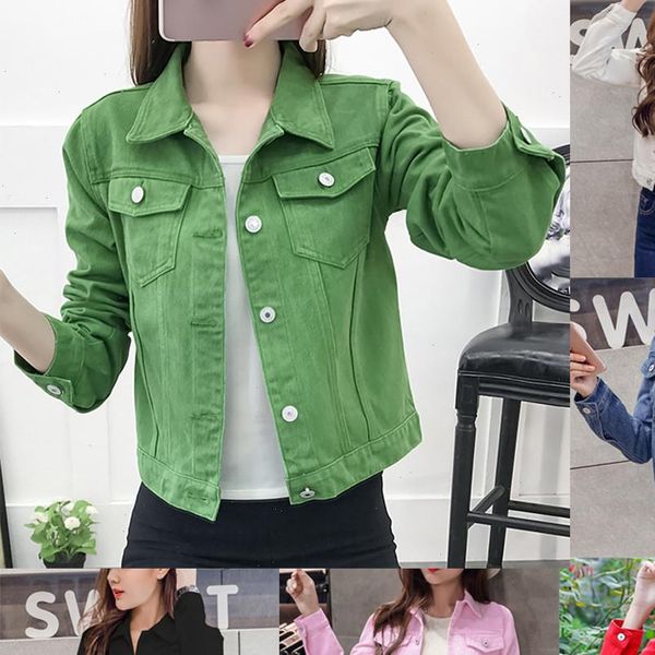 autumn new women fashion daily lapel solid casual denim buttonsshort jeans jacket coat wholesale z4, Black;brown
autumn new women fashion daily lapel solid casual denim buttonsshort jeans jacket coat wholesale z4, Black;brown