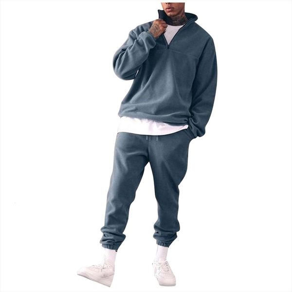 2pc fashion solid color men tracksuits soft sweatshirt set standing collar sweater casual sports home suit sweatpant clothing, Gray
2pc fashion solid color men tracksuits soft sweatshirt set standing collar sweater casual sports home suit sweatpant clothing, Gray