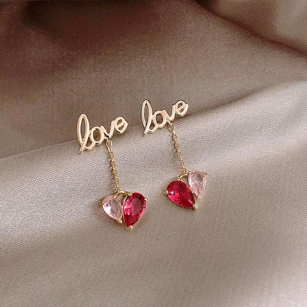 stud romantic red pink crystal heart pendant earrings elegant women wedding party love letter sweet girl jewelry gift, Golden;silver
stud romantic red pink crystal heart pendant earrings elegant women wedding party love letter sweet girl jewelry gift, Golden;silver