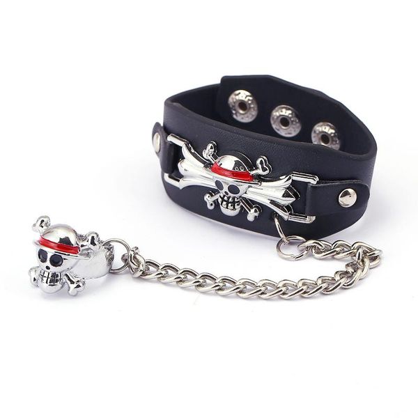 charm bracelets anime one piece luffy straw hat logo imitation leather bracelet cosplay gifts, Golden;silver
charm bracelets anime one piece luffy straw hat logo imitation leather bracelet cosplay gifts, Golden;silver