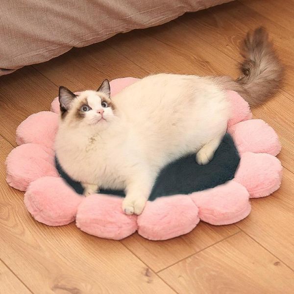 cat beds & furniture flower shape soft plush mat bed cushion comfortable dogs cats blanket pet product