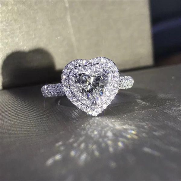 cluster rings luxury heart diamond cz ring 100% original 925 sterling silver engagement wedding band for women bridal charm fine jewelry, Golden;silver
cluster rings luxury heart diamond cz ring 100% original 925 sterling silver engagement wedding band for women bridal charm fine jewelry, Golden;silver