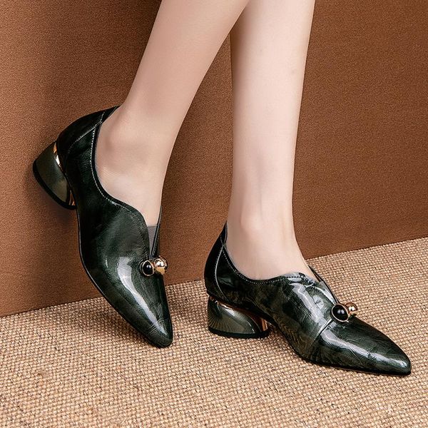 dress shoes women summer point toe genuine leather spring pumps heels black thick heel woman 2021
dress shoes women summer point toe genuine leather spring pumps heels black thick heel woman 2021