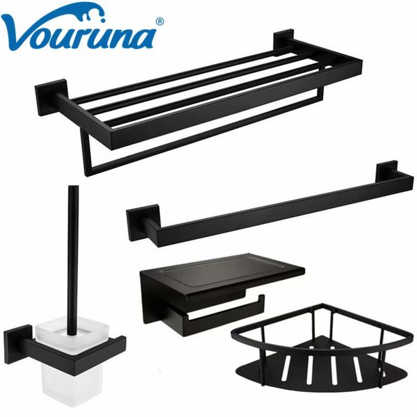 bath accessory set 5-piece matte black hardware stainless steel bathroom sets toilet roll holder towel bar brush basket
bath accessory set 5-piece matte black hardware stainless steel bathroom sets toilet roll holder towel bar brush basket