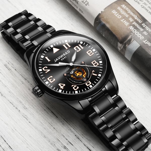 mens watches carnival brand luxury automatic mechanical men hollow business waterproof sport wrist watch reloj hombre, Slivery;brown
mens watches carnival brand luxury automatic mechanical men hollow business waterproof sport wrist watch reloj hombre, Slivery;brown