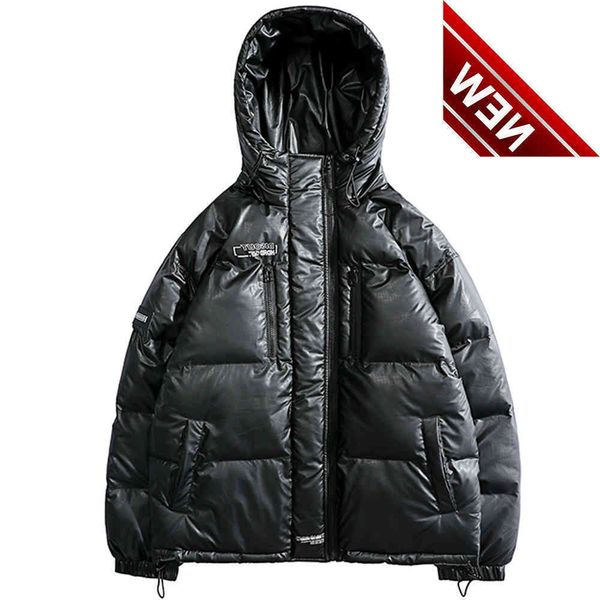new type men hooded printing down jacket with bright face medium length student loose casual garment coats, Black
new type men hooded printing down jacket with bright face medium length student loose casual garment coats, Black