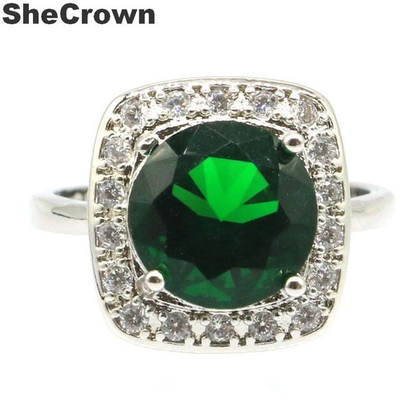 cluster rings 15x15mm romantic created green emerald white cz gift for sister jewelry making silver, Golden;silver
cluster rings 15x15mm romantic created green emerald white cz gift for sister jewelry making silver, Golden;silver