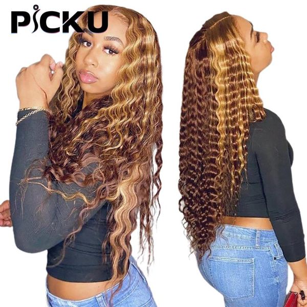 lace wigs 13x4 deep wave front wig 4x4 highlight honey blonde ombre remy hair for women human hd transparent frontal, Black;brown
lace wigs 13x4 deep wave front wig 4x4 highlight honey blonde ombre remy hair for women human hd transparent frontal, Black;brown