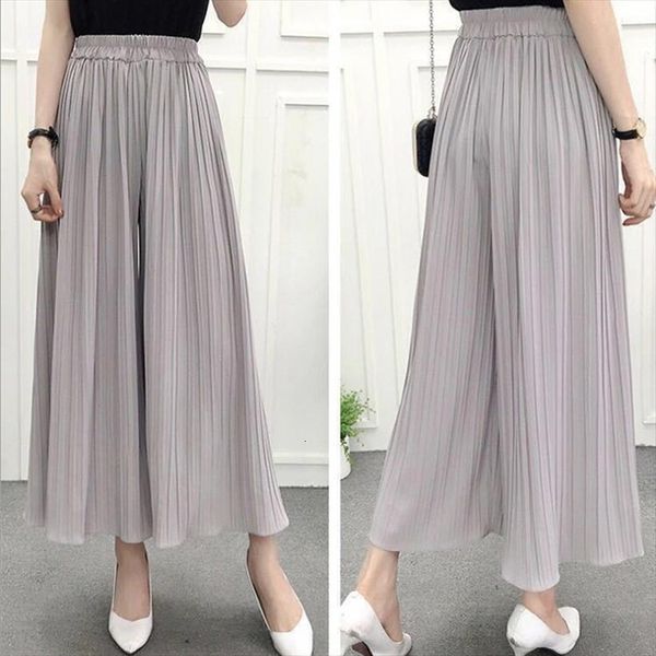 palazzo pleated wide leg women capri summer korean version calf length high waist loose casual trousers, Black;white
palazzo pleated wide leg women capri summer korean version calf length high waist loose casual trousers, Black;white