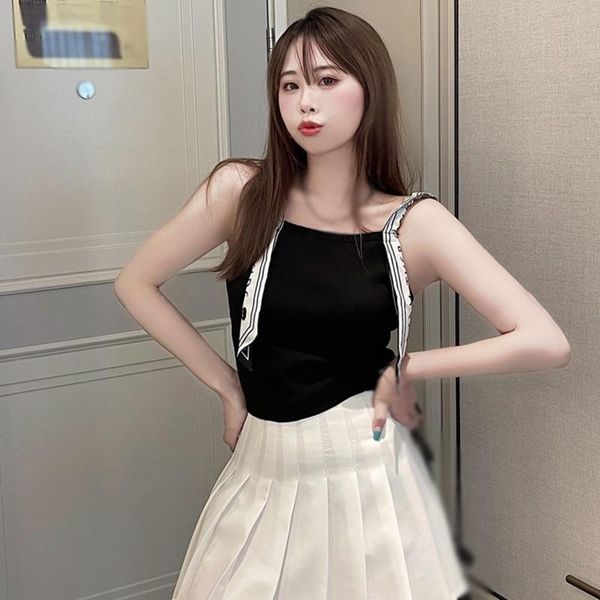 women's tanks & camis korean women letter print strap sweet vest female summer solid color knitted camisole tank, White
women's tanks & camis korean women letter print strap sweet vest female summer solid color knitted camisole tank, White