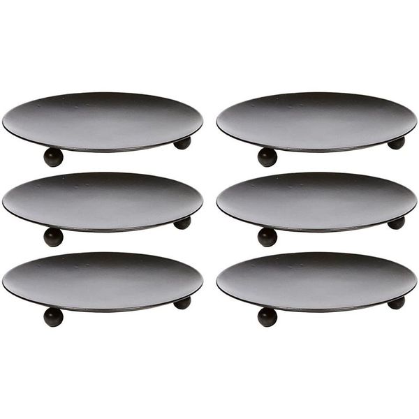 candle holders set of 6 black iron pillar for led gardens spa farmhouse 
candle holders set of 6 black iron pillar for led gardens spa farmhouse