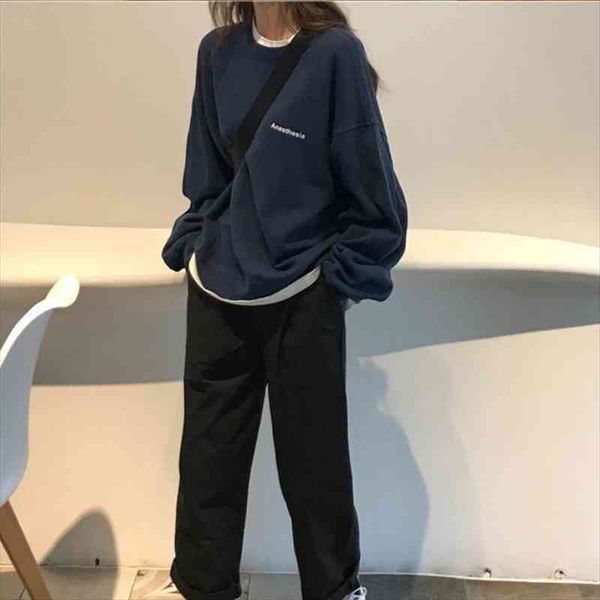 womens letter spring autumn thin long-sleeved capless round neck loose simple womens clothing hoodies, Black
womens letter spring autumn thin long-sleeved capless round neck loose simple womens clothing hoodies, Black