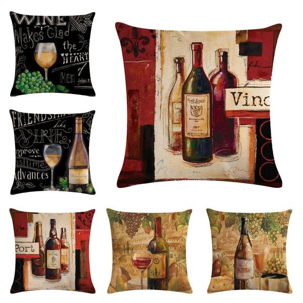 cushion/decorative pillow red wine bottle decorative cushion cover cotton linen square throw 45x45cm case home office car sofa decor
cushion/decorative pillow red wine bottle decorative cushion cover cotton linen square throw 45x45cm case home office car sofa decor