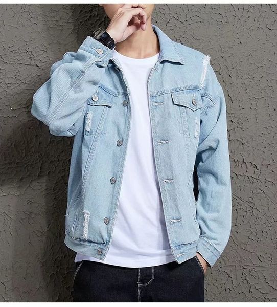 korean fashion spring men's with holes handsome couple jacket loose student jeans, Black;brown
korean fashion spring men's with holes handsome couple jacket loose student jeans, Black;brown
