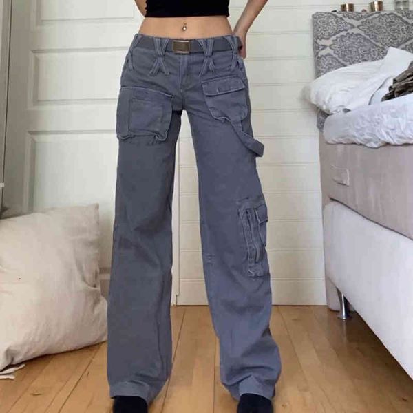 women's jeans calças de carga das mulheres do vintage streetwear casual calças grans dimensões brim cintura alta bolsos jeans baggy 4ql, Blue
women's jeans calças de carga das mulheres do vintage streetwear casual calças grans dimensões brim cintura alta bolsos jeans baggy 4ql, Blue