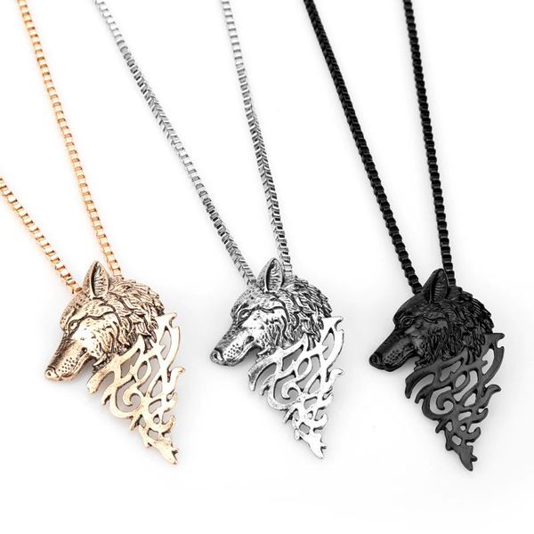 chains vintage vikings wolf necklace men women box chain pendant necklaces black original animal head, Silver
chains vintage vikings wolf necklace men women box chain pendant necklaces black original animal head, Silver