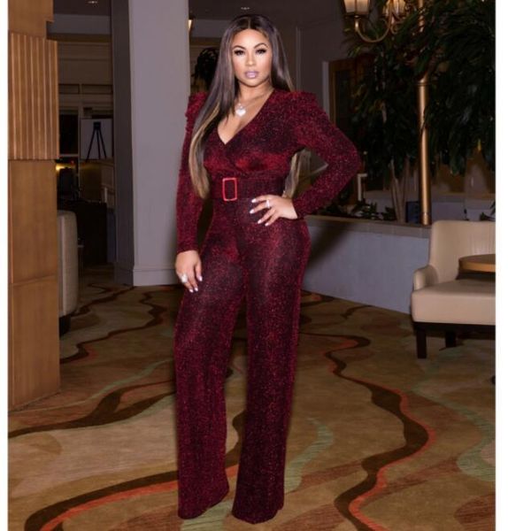 women's jumpsuits & rompers women jumpsuit long sleeve wide leg bodycon shining sparkly elegant deep v-neck belt solid fall female over, Black;white
women's jumpsuits & rompers women jumpsuit long sleeve wide leg bodycon shining sparkly elegant deep v-neck belt solid fall female over, Black;white