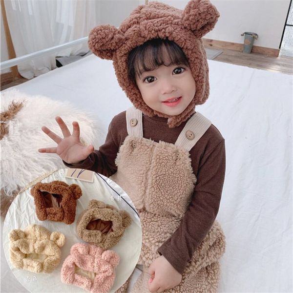 korean bear children's hat solid color imitation lamb wool ear caps winter warm baby boys and girls hats, Yellow
korean bear children's hat solid color imitation lamb wool ear caps winter warm baby boys and girls hats, Yellow