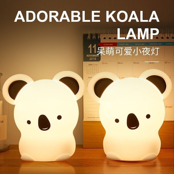 koala night light color silicone touch sensor remote control dimming bedside lamp children's toy gift
koala night light color silicone touch sensor remote control dimming bedside lamp children's toy gift